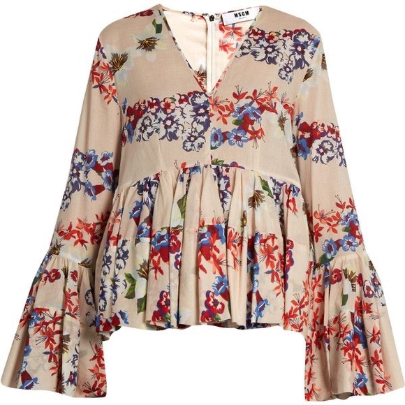 MSGM Floral Printed cotton Blouse - Picture 2 of 15